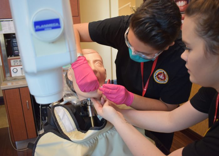 Students training at Santa Clarita school of dental assisting